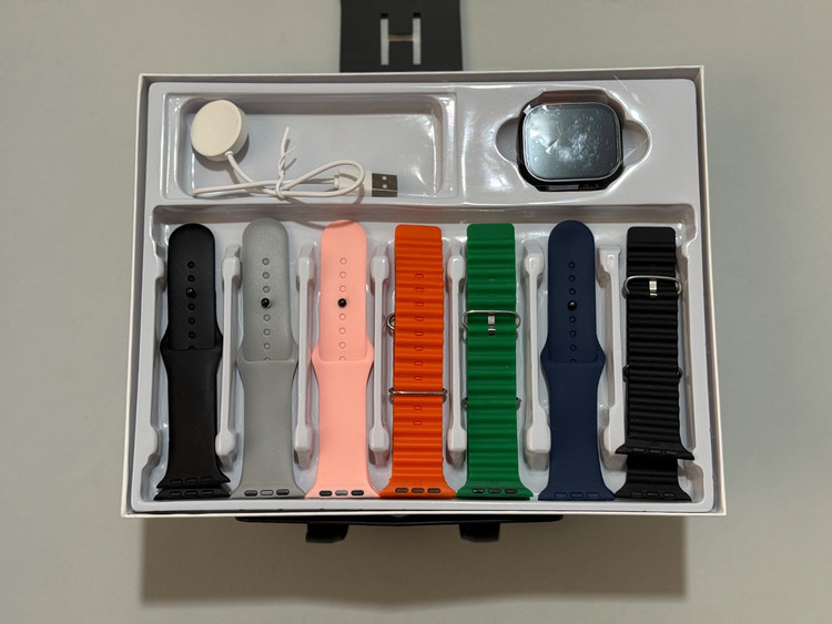 ساعت هوشمند طرح اپل واچ مدل D70 ultra هفت بند