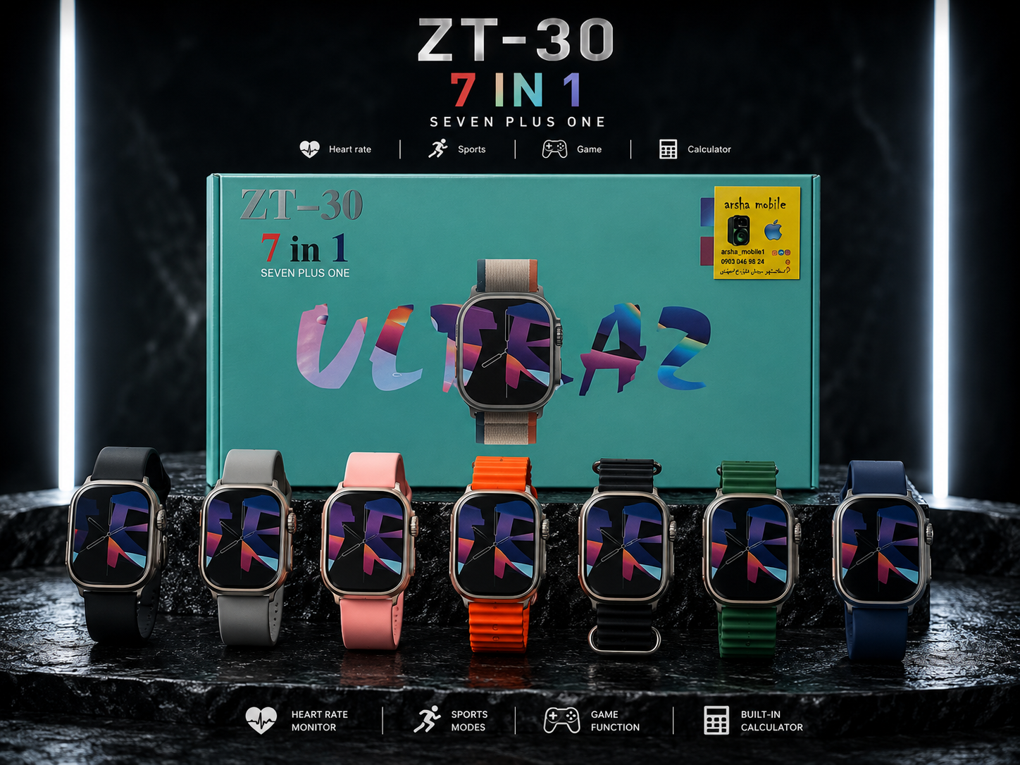 ساعت هوشمند طرح اپل واچ مدل zt_30 هفت بند