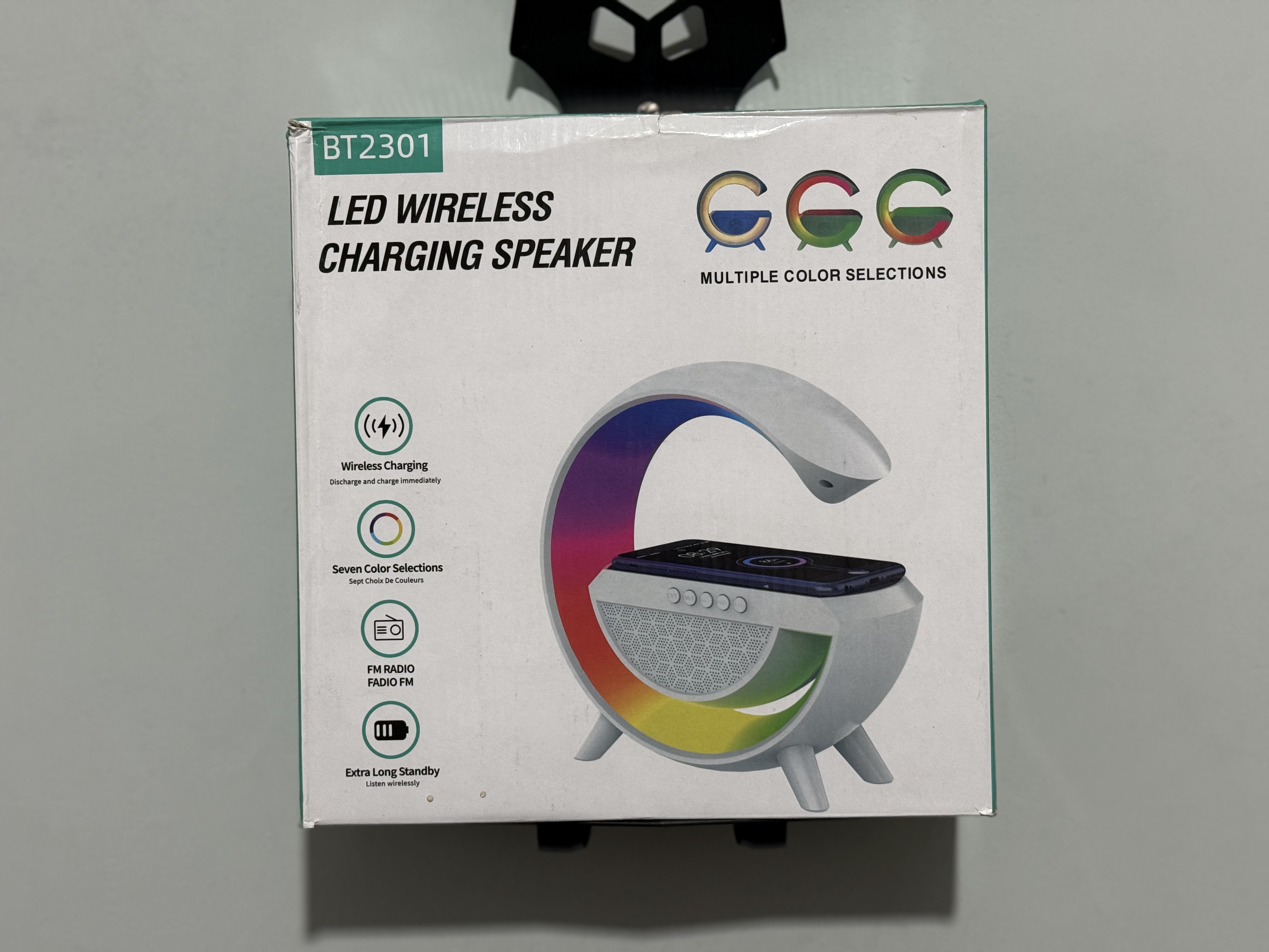 اسپیکر طرح G مدل bt_2301 دارای چراغخواب و ساعت