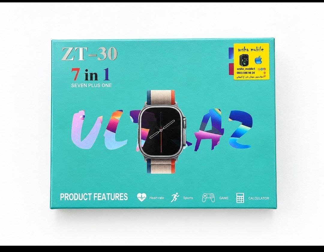 ساعت هوشمند zt 30 ultra دارای 7 بند کیفیت A+
